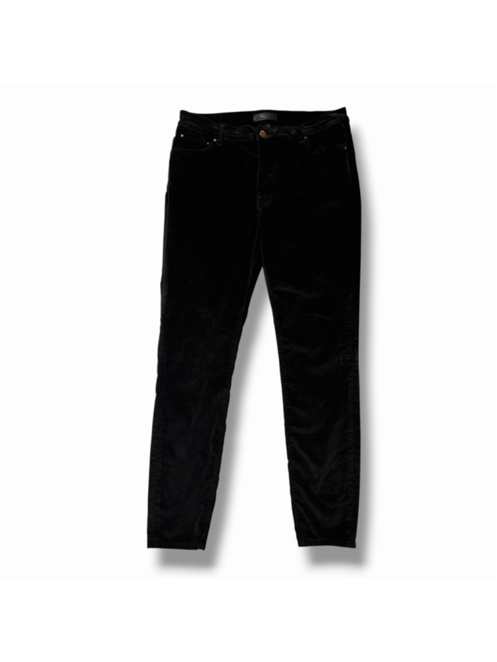 Amiri Velour Skinny Pants Mens Black 36x30 USA Cotton Blend Button Fly READ
